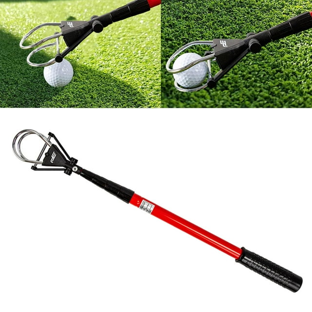 Golf Ball Retriever Golf Ball Pick up Tool Portable Telescopic Extendable Golf Ball Picker Golf Accessories Golf Gift for Men Black