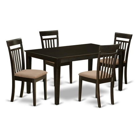 East West Furniture Capri 5 Piece Sheraton Dining Table Set