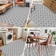 thumbnail image 5 of Dark Grey Morocco Area Rugs 2.7'x5', Washable Small Throw Rugs for Kitchen Bedroom, Modern Abstract Classic Geometric Indoor Outdoor Rug Non-Slip Low Pile Carpet Runner Reversible Floor Mats, 5 of 8