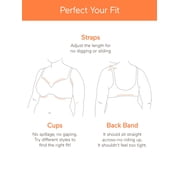 Warners Blissful Benefits Womens Back-Smoothing Comfort Wireless Lift T-Shirt Bra, 34B-40C