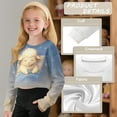 thumbnail image 2 of Xoenoiee Sheep Star Print Girls Crop Top Casual Long Sleeve Pullover Tops Kids Loose Fit Sweatshirt Sweaters Comfy Fall Clothes, 11-12 Years, 2 of 7