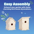 thumbnail image 6 of Neliblu DIY 12 Wooden Bird House Kits - Creative Arts and Crafts Set for Kids and Adults - Unfinished Wood Birdhouses with Paint Strips, Brushes, Stickers and Strings - 3 Unique Shapes, 2 Sizes, 6 of 8