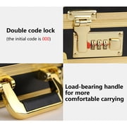 Anqidi Gold/Black Barber Case Stylist Hairdressing Toolbox Clipper Trimmer Organizer Metal Storage Box Portable Suitcase