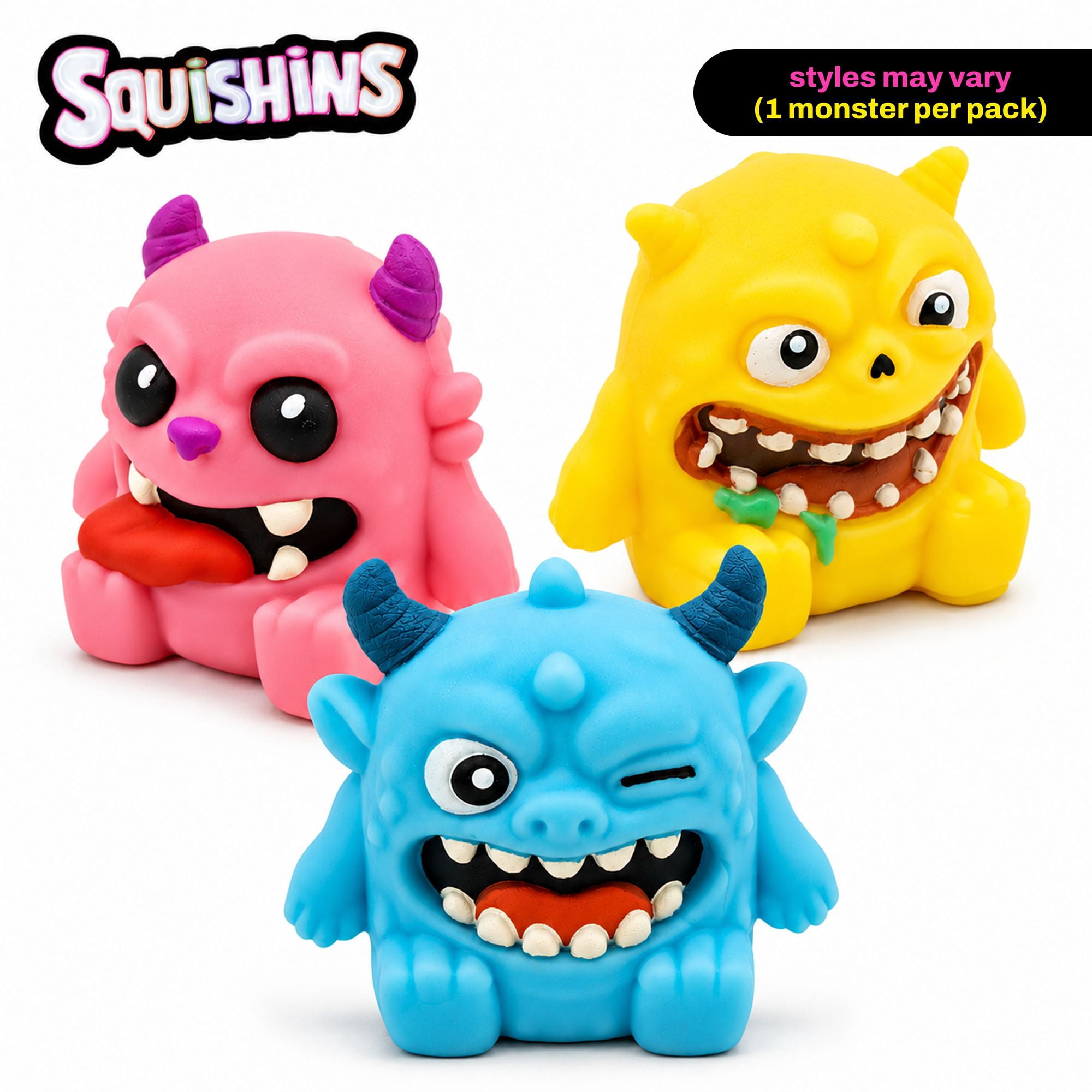 Squishins Monster 3D Sensory Fidget, Novelty & Gag Toys for Children Ages 3 and up