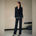 Suit New Interview suit Women‘s Black Noniron Suit Jacket Professional