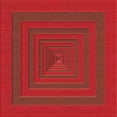 thumbnail image 1 of Ahgly Tapis d'Intérieur Lavable en Machine Carré Rouge Lave, 8 Pieds Carré, 1 of 7