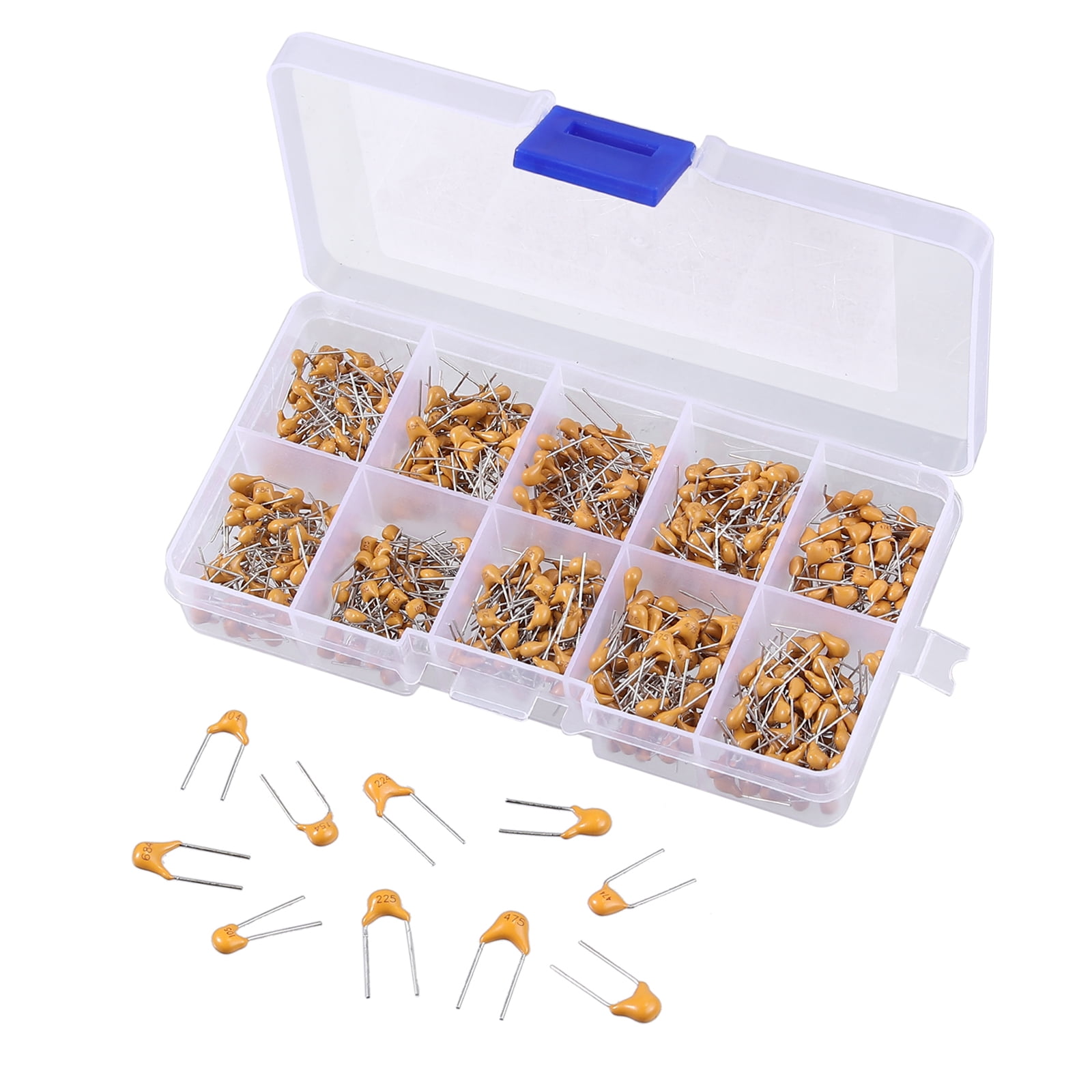 DSstyles 450pcs Ceramic Capacitor Assortment Box Kit Range 15 Value 10pF－100nF Box Packing