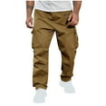 thumbnail image 4 of DDAPJ pyju ! Men's Hiking Pants Lightweight Cargo Pants Quick Dry Water Resistant Outdoor Pants for Work Fishing Climbing Travel Brown S, 4 of 9