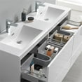 thumbnail image 4 of Fresca Catania 60" Wall Hung Double Sinks Wood Bathroom Vanity in Glossy White, 4 of 8