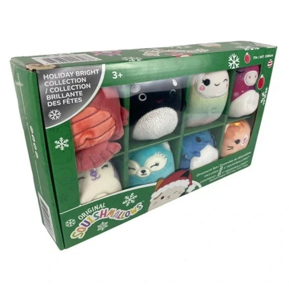 Squishmallows: Holiday Christmas Bright Squads Ornament Set - 8-Pack
