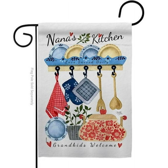 Breeze Decor G165246-BO Nanas Kitchen Family Grandparent 13 x 18.5 in. Double-Sided Decorative Vertical Garden Flags for House Decoration Banner Yard Gift