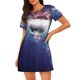thumbnail image 1 of Fotbe Planets Stars And Galaxies Bata de Dormir para Mujer con Estampado, Camisón de Algodón de Manga Corta, Ropa de Dormir Casual, 1 of 6
