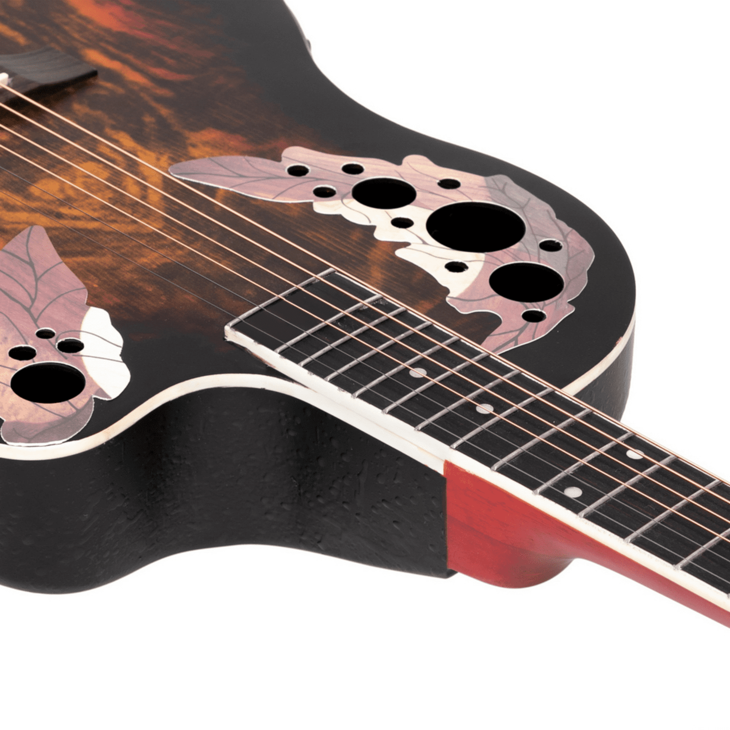 Hassch 41in Beginner Acoustic Guitar with Gig Bag, Full Size Cutaway Guitar Starter with Wrench Tool, Sunset Color