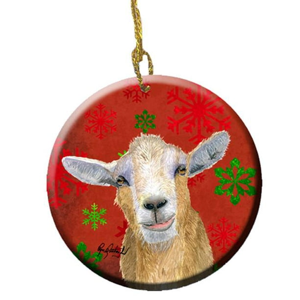 Goat Candy Cane Holiday Christmas Ceramic Ornament RDR3024CO1 - Walmart ...