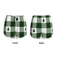 thumbnail image 6 of Sigee Green White Lumberjack Plaid for Women's Athletic Shorts High Waisted Running Shorts Pocket Sporty Short Gym Elastic Workout ShortsXX-Large, 6 of 9
