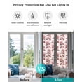 thumbnail image 4 of Window Privacy Film Red Botanical Stained Glass Window Film Decorative Sun Block Window Cover Vintage Nature Flower Floral Window Clings Static Adhesive Sticker for Bathroom 29.5"x118", 4 of 7