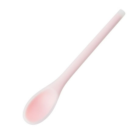 

Hloma Soup Spoon Bent Head Long Handle Silicone Multi-purpose Portable Dessert Ice Cream Scoop Daily Use
