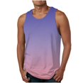 thumbnail image 2 of VBTAPA Men's Gym Workout Tank Tops Swim Beach Shirts Summer Sleeveless Training T-Shirt Muscle Bodybuilding Athletic Undershirts Today's Sales Pink XXXXL, 2 of 5