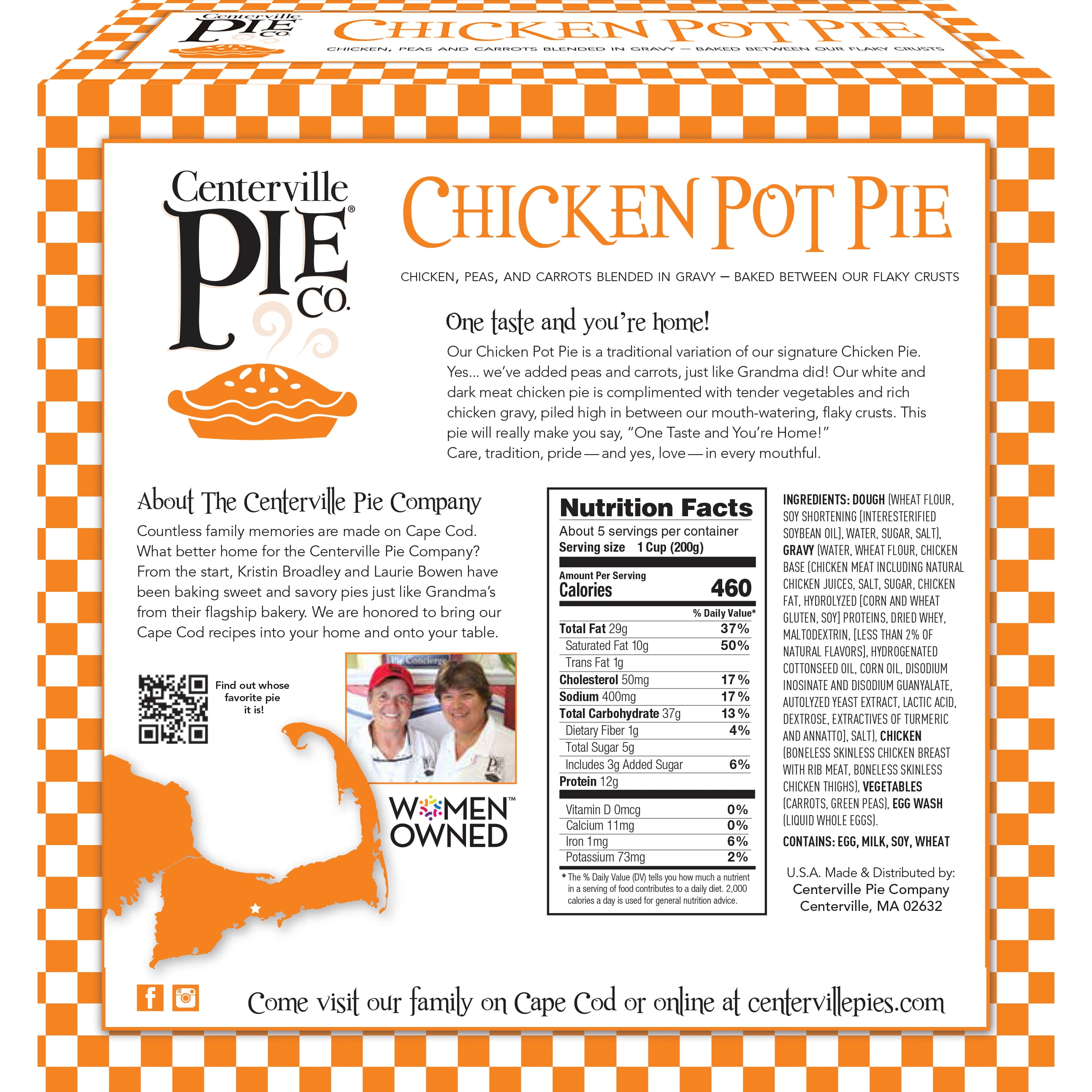 Centerville Frozen Chicken Pot Pie 36 oz Carton,  Ready to Bake