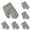 Grey-1, variant on Oven Lattice Mitts for Kitchen Heat Resistant Gloves Non- Grip Suitable for Baking Grilling and Microwave Use 1-4 Pair