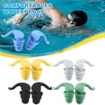 thumbnail image 4 of CSChome Bouchons d'Oreilles Réutilisables Bouchons d'Oreilles de Natation 1 Paire Silicone Étanche Lavable Réutilisable Réduction de Bruit Travail Étude Sommeil Natation Surf Sports Nautiques, 4 of 7