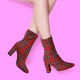 thumbnail image 3 of Unique Bargains Women's Pointed Toe Zipper Block Heels Ankle Boots, 3 of 7