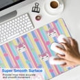 thumbnail image 4 of Long Mouse Pads for Desk,Colorful Striped Cartoon Unicorn Pattern Desk Mats on Top Of Desks, Desk Mouse Pad Extra Large with 3mm Non-Slip Base and Stitched Edge for Gaming,Office,Work,Home 31.5"x11.8", 4 of 6