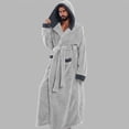thumbnail image 4 of Purcolt Hooded Robe for Men and Women Comfort Warm Full Length Bathrobe with Belt and Two Pockets Soft Thermal Lounge Housecoat, 4 of 9