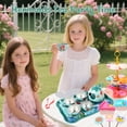 thumbnail image 2 of JUGAAD LIFE Mermaid Tea Party Set for Kids,  Princess Kitchen Pretend Play Toys for Girls Ages 3 4 5 6+ Years Old, Birthday Gift for Toddler, 2 of 5