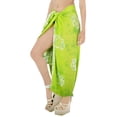 thumbnail image 2 of HAPPY BAY Women's Beachwear Summer Bikini Wraps Beach Wrap Swimwear Sarong Swim Cover up Skirt Bathing suit Swimsuit Pareo Coverups for Women One Size Shamrock, Floral, 2 of 4