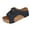 Navy, variant on Women's Platform Wedge Sandals, Cork Wedges Heels Slip on Platform Slides Sandals Comfortable Open Toe Casual & Dressy Summer Beach Shoes