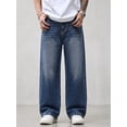 thumbnail image 3 of EMMIOL Men's Wide Leg Baggy Loose Fit Denim Jeans, Y2K Vintage Hip Hop 90s Streetwear, 3 of 7