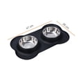 thumbnail image 4 of Tazones en acero inoxidable Match & Enjoy con tapete Antideslizante y juguete para perro, 4 of 9