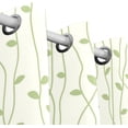 thumbnail image 3 of Coolnut Stylish Green Leaves Thermal Insulated Blackout Grommet Printed Window Curtain, 84"x55" 100% Polyester for Living Room Home Decoration, 2 Panels, Symmetry, 3 of 6