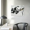 thumbnail image 4 of Nawypu  Canvas Print Wall Art Watercolor Explosion Black &amp; White Sleeping Panda Animals Wildlife Illustrations Pop Art Chic Portrait Relax/Calm for Living Room, Bedroom, Office, 4 of 5