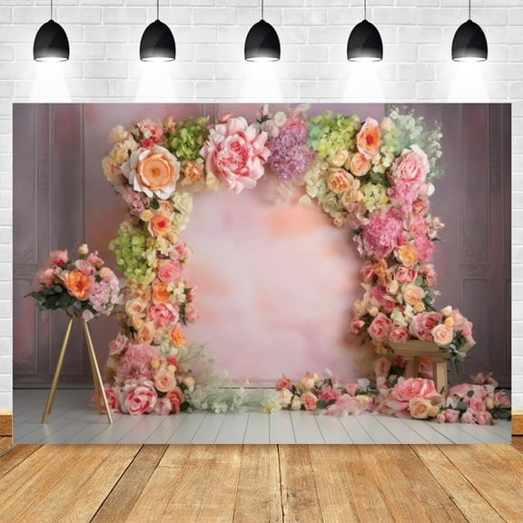 Abstract Flower Photography Backdrop Spring Scery Newborn Baby Shower Birthday Wedding Portrait Background Photo Studio Prop