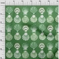 thumbnail image 3 of oneOone Silk Tabby Green Fabric Sea Shells Ocean Fabric For Sewing Printed Craft Fabric By The Yard 42 Inch Wide, 3 of 4