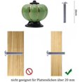 thumbnail image 4 of Kunmingshisd (40 x 40 x 39 mm) 6 pomos de cerámica para cajones, pomos de cerámica para muebles, forma de calabaza, tiradores para muebles, armarios de cocina, cajones, aparador (verde), 4 of 5