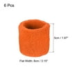 thumbnail image 2 of Uxcell 8x5cm Sport Wrist Bands Terry Absorbent Athletic Sweatband, Orange 6 Pack, 2 of 6
