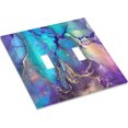 thumbnail image 3 of Sdmnsg-T Imprimé Marbre Violet Double Toggle Plaques Décoratives pour Réceptacles Électriques pour Chambre Cuisine Ferme Maison Décor, 3 of 5