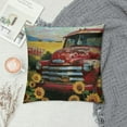 thumbnail image 2 of Shiartex Rustic Farmhouse Throw Pillow Covers Red Truck Vintage Sunflower Lettering Cushion Cover Decorative Pillow Case for Home Car Couch White, 2 of 5