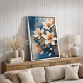 thumbnail image 4 of Framed Canvas Wall Art White Blossom Abstract Floral Print for Living Room Decoration - 24"x36" WHITE, 4 of 8