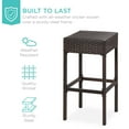thumbnail image 5 of Best Choice Products 5-Piece Patio Wicker Bar Set w/ Built-In Bottle Opener, Hidden Storage Shelf, 4 Stools - Brown, 5 of 7