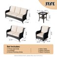 thumbnail image 5 of Ovios 5 Pieces Outdoor Patio Furniture with Swivel Chairs Wicker Patio Sectional Sofa with Loveseat for Backyard, 5 of 6
