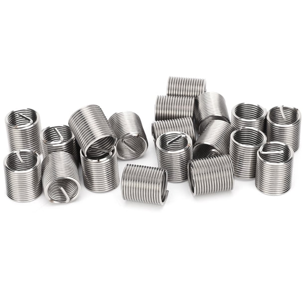 Kit de tuercas remachables, 20 piezas, reductor de reparación de roscas, tuerca de inserción de acero inoxidable, reparación de roscas resistente y duradera