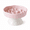 Pink Elevated Scalloped Slow Feeder Plate, variant on Elevated Ceramic Slow Feeder Cat Bowl, Anti-Gulping Raised Pet Dish for Improved Digestion, Neck Protection Tilted Maze Bowl for Cats and Small Dogs, 10.5 fl oz Capacity, Dishwasher Safe