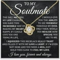 thumbnail image 2 of To My Soulmate Necklace, Soulmate Necklace For Women, Soulmate Necklace For Her, To My Wife Necklace, My Gorgeous Girlfriend Necklace, Soulmate Birthday Gift Ideas For Wife Girlfriend, 2 of 7