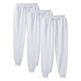 thumbnail image 1 of Dealovy 3pc Womens Sweatpants Elastic High Waisted Jogger Pants Lined Drawstring Running Trousers with Pockets, 1 of 3