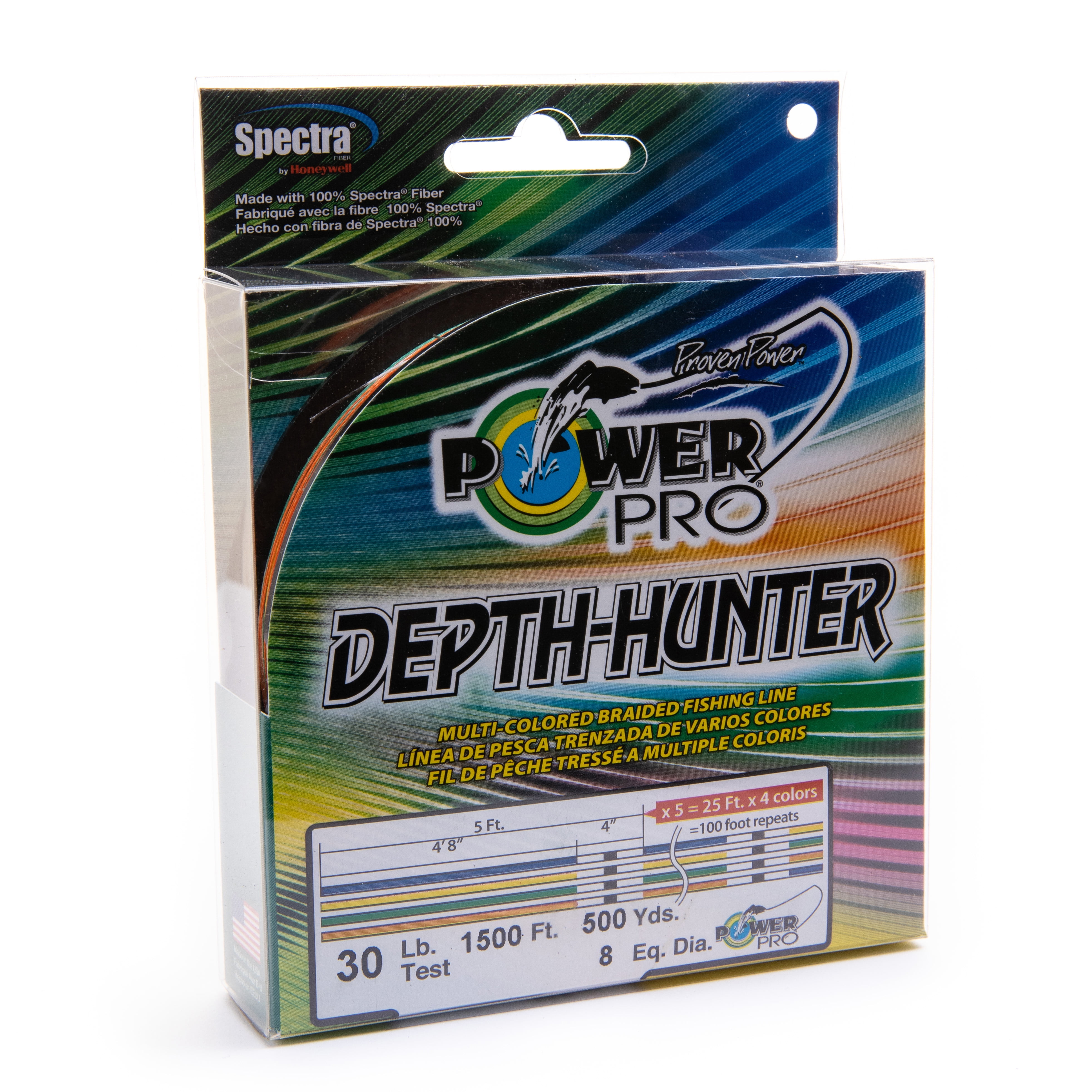 Power Pro 21100501500J Depth-Hunter Braided Fishing Line Metered 50 lb 1500 Yd 