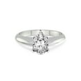 thumbnail image 3 of 2 Carat IGI Certified Pear Shape Lab Grown Diamond Engagement Ring | 14K White Gold |Eloise Solitaire Knife Edge Lab Diamond Ring | FG-VS1-VS2 Quality Friendly Diamonds, 3 of 5